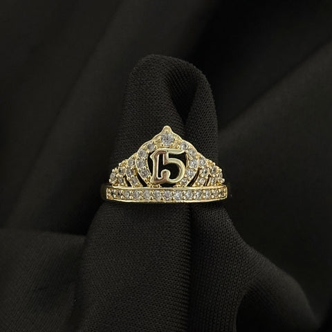 15 años ring gold plated - 15 years