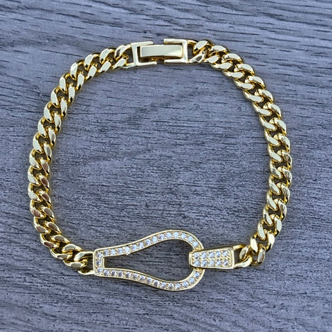 Fancy Gold plated Belt Bracelet