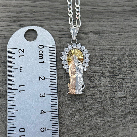 925 Silver Virgen Pendant (1pc)