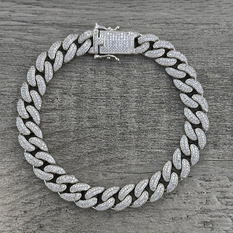 925 Silver Icy Cuban Bracelet