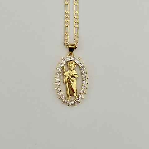 Oval San Judas Necklace 017