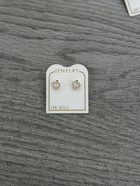 14k Gold Mini Stud Earrings with screw back