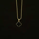 Gold plated Black Clover Necklace