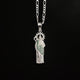 925 Silver San Judas Necklace White or green