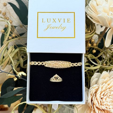 15 años ring gold plated - 15 years