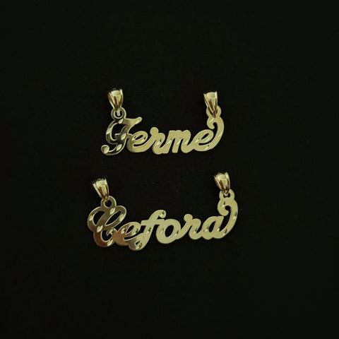 14k Real Gold Name Plate CU93