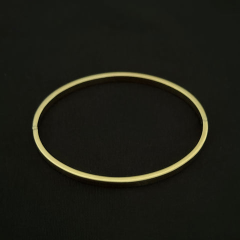 14k Real Gold Hollow Bangle Bracelet 4MM 0212