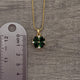 Gold plated Green Clover Necklace