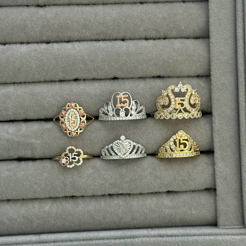 15 años ring gold plated - 15 years