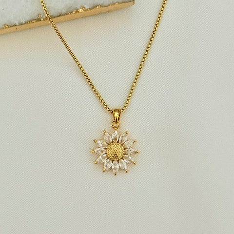 Gold plated Sunflower Necklace