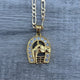 Gold Plated Horse Necklace 03