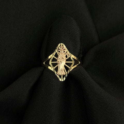 14k Gold Santa Muerte Ring 1823