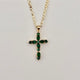 Green Cross Necklace 022