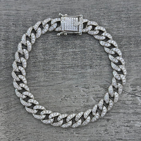 925 Silver Icy Cuban Bracelet