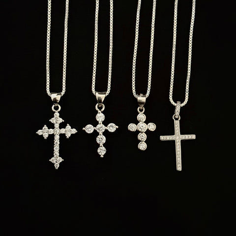 Mini 925 Silver Cross Necklace