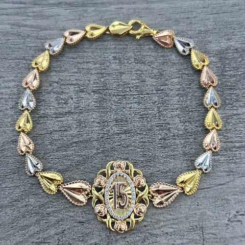 Silver/Gold plated 15 bracelet
