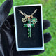 Green Cross Charm Necklace 037
