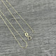 14k Solid Gold Chain 1MM Free gold plated pendant 0232