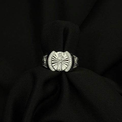 925 Silver Santa Muerte Ring 02