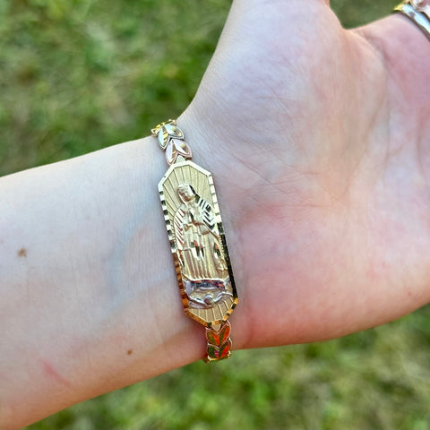 14k Solid Gold Virgencita bracelet