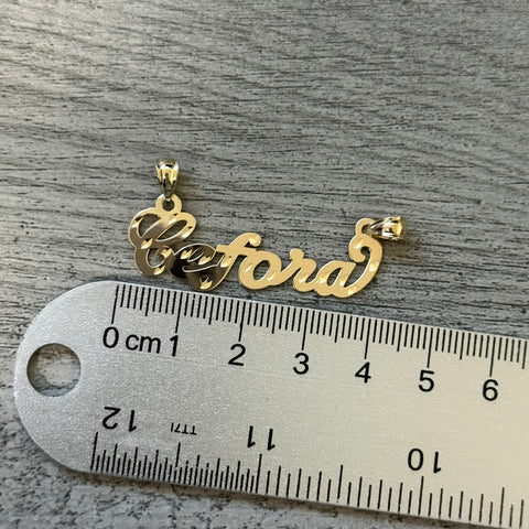 14k Real Gold Name Plate CU93