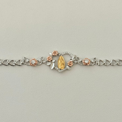 Virgencita bracelet rhodium plated two styles