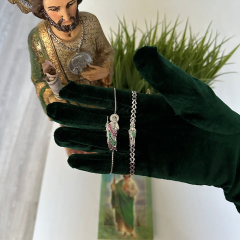 Silver San Judas bracelet