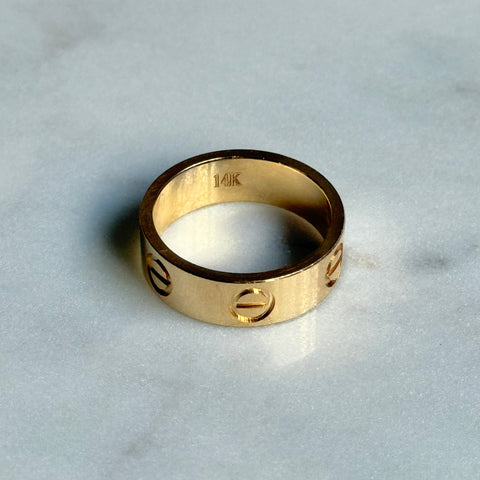 14k Gold Fancy Band Ring