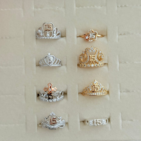 15 años ring gold plated - 15 years