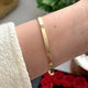 14k Real Gold Hollow Bangle Bracelet 4MM 0212