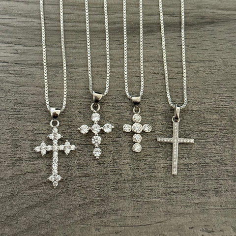 Mini 925 Silver Cross Necklace