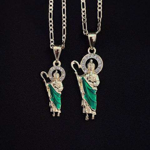 Set of two San Judas necklaces