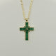 Green Cross Necklace 013