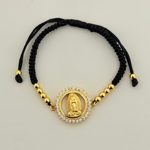 Adjustable Black Virgencita Bracelet 03