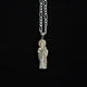 925 Silver San Judas Necklace Green 3D