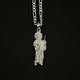 Silver San Judas Necklace Matte 01