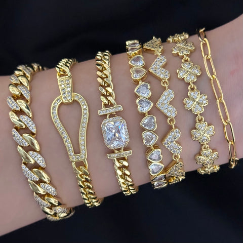 Fancy Gold plated Stone Bracelet