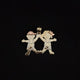 14k Solid Gold Boy and Girl pendant 2009