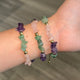 Adjustable Quartz Bracelet - Amethyst Aventurine Rose quartz