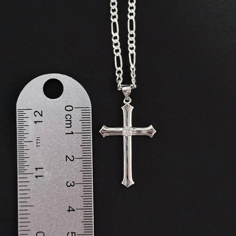 Silver Cross Necklace 04