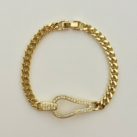 Fancy Gold plated Belt Bracelet