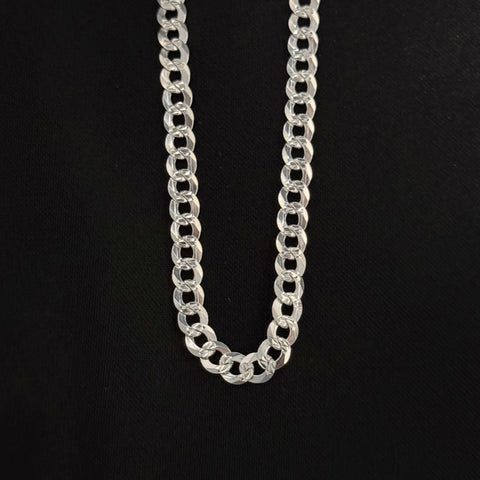 Curb link chain Diamond cut 5MM Flat