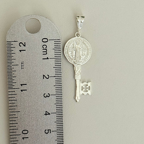 925 San Benito Double Sided Necklace Cruz de Caravaca
