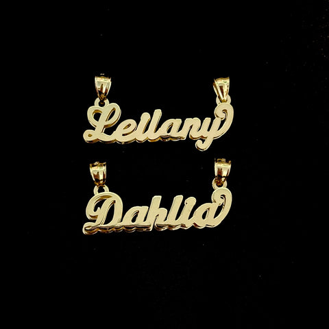 14k Gold 3D Name Plate 1pc CU82