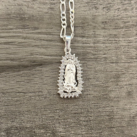 925 Silver Virgen Pendant (1pc)