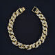 Fancy Gold plated Cuban Bracelet 7.5” long