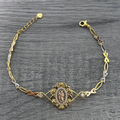 Silver/Gold plated San Judas bracelet
