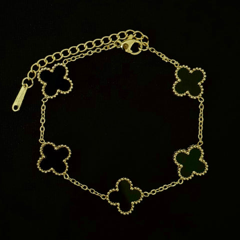 Stainless steel Fancy Clover Bracelet