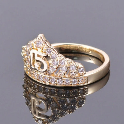 15 años ring gold plated - 15 years