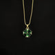 Gold plated Green Clover Necklace